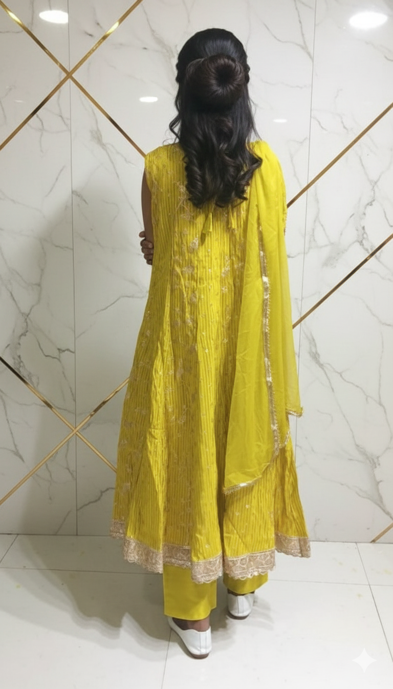 Designer party wear frock suit 