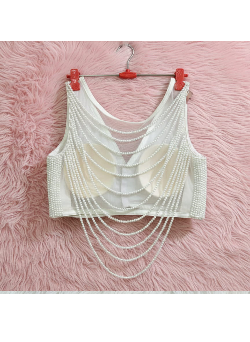 Designer Pearl Party Wear Blouse 