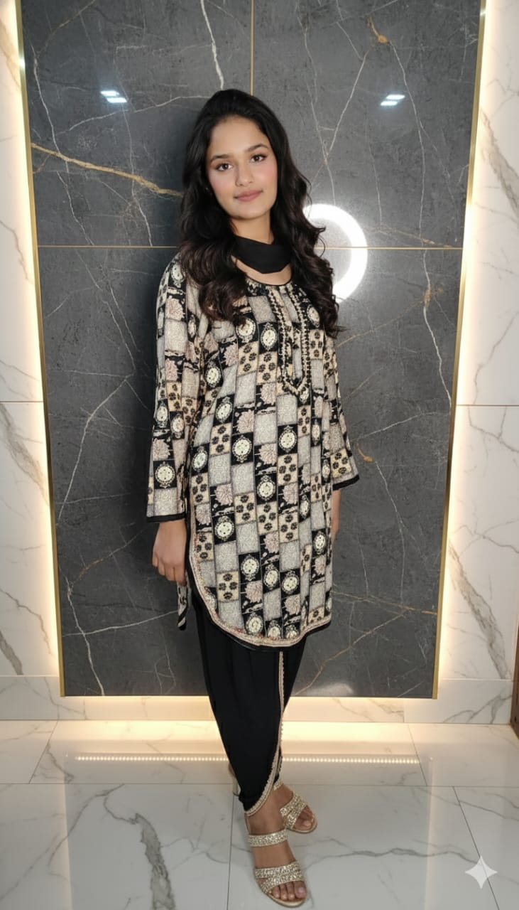 Dhoti style kurta set 