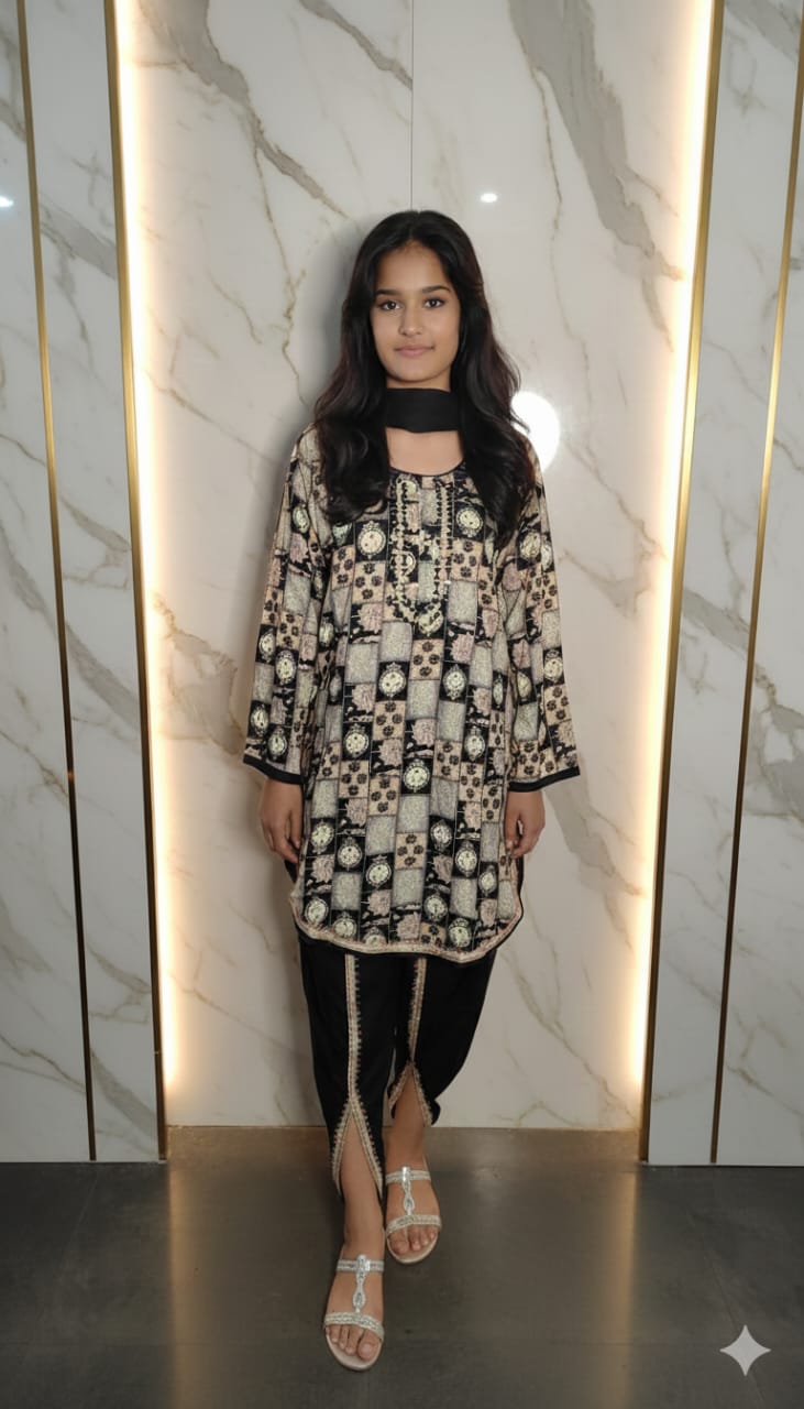 Dhoti style kurta set 