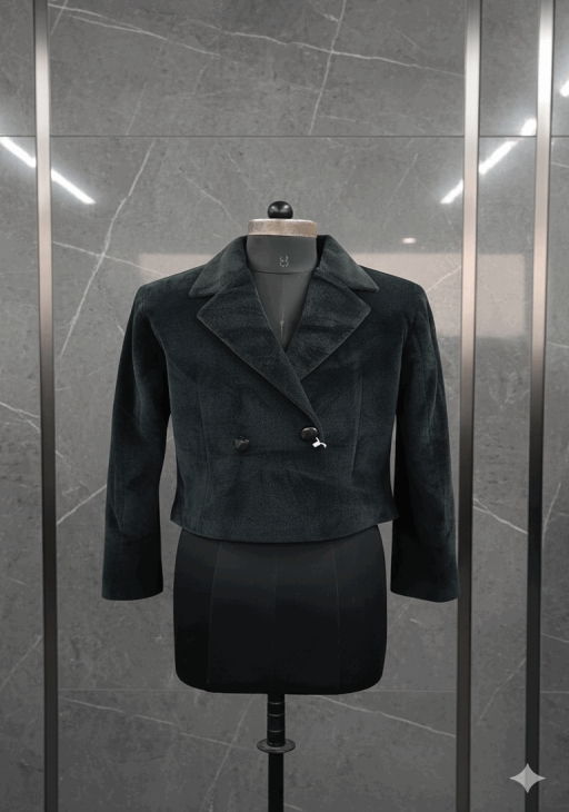 FurGlam Girls’ Stylish Fur Collar Jacket