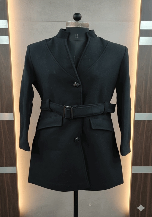 FurEase Girls’ Stylish Fur Collar Jacket