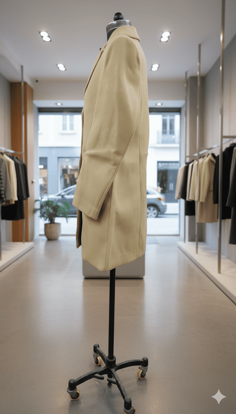 Girls Long Coat Beige