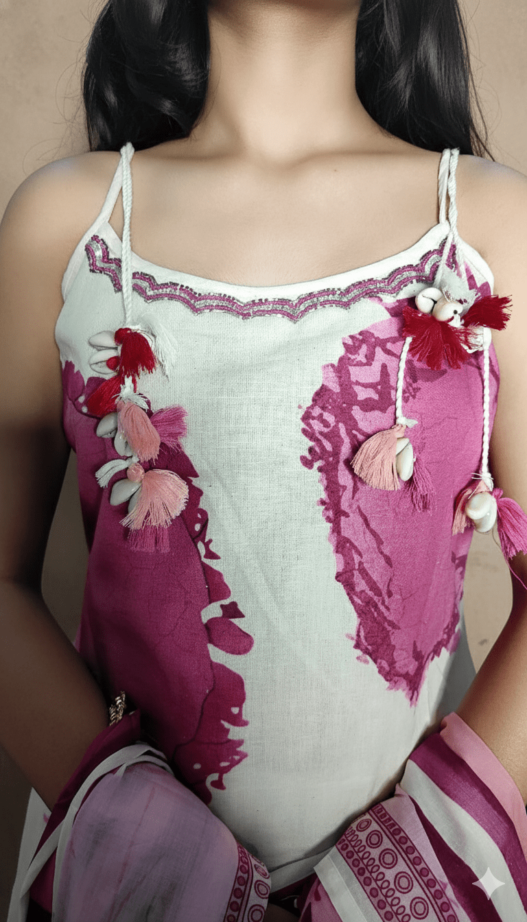 Women Pink Cotton Suit Set